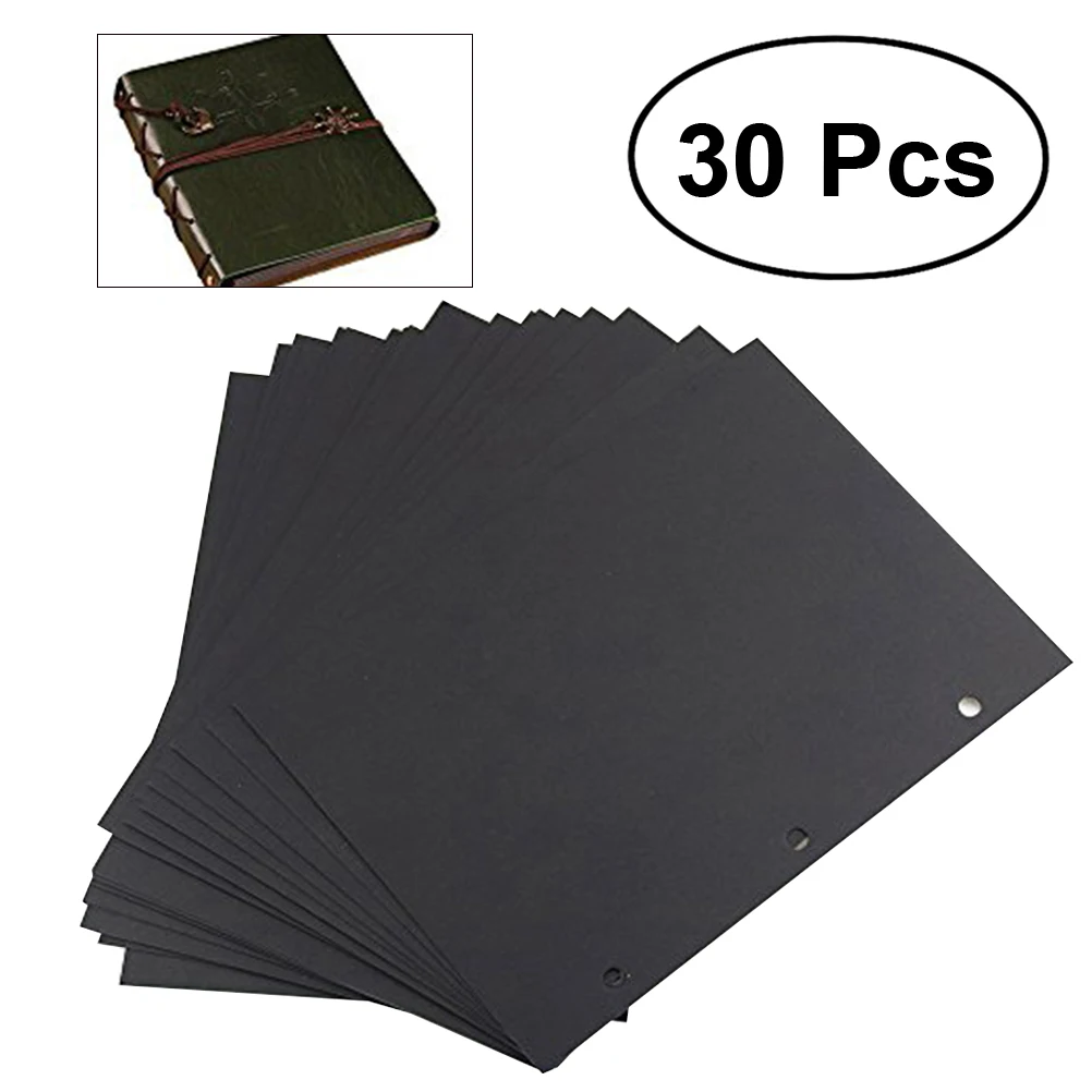 

30 Sheets 15.3 * 20CM Scrapbook Album Refill Pages Black Scrapbook Paper for Scrapbooking