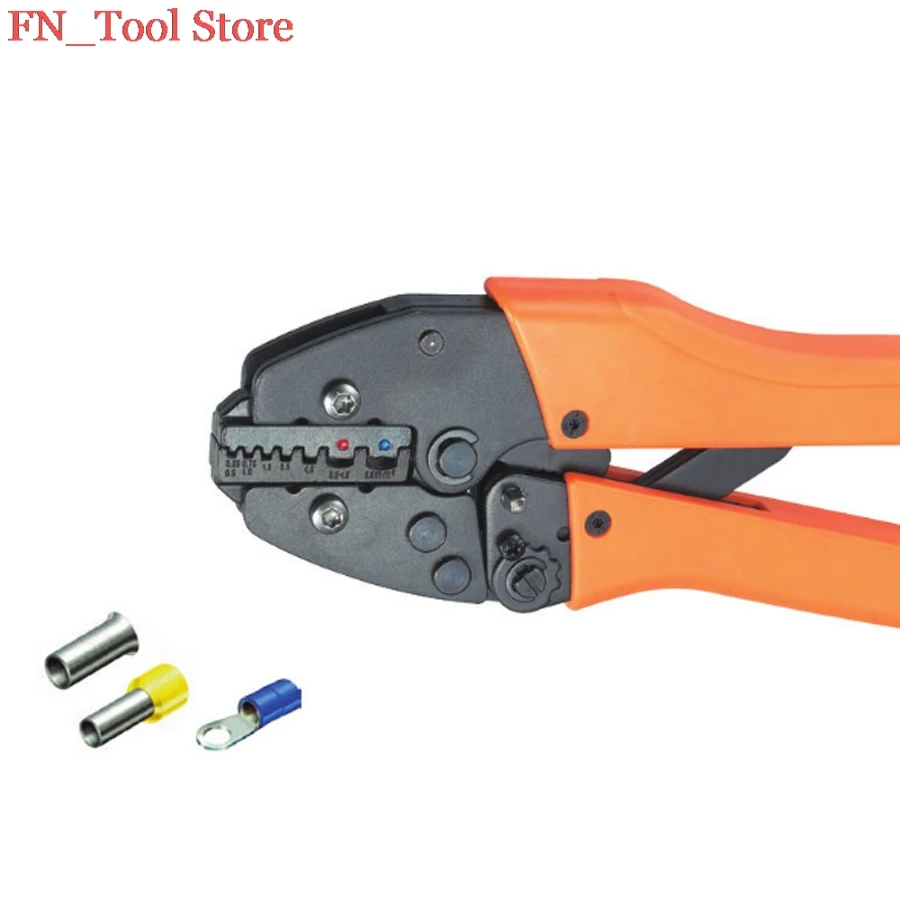 1Pcs Non-insulated-terminals-Ratchet-Terminal-Crimping plier AWG20-8 0.5-16mm2 