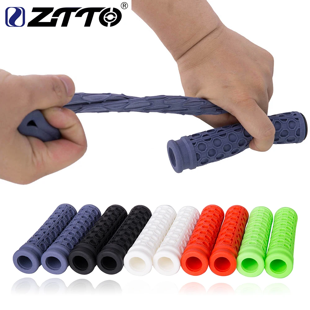 ZTTO دراجة أجزاء الدراجة الجبلية MTB الطريق دراجة الحقيقي سيليكون صدمة واقية مكافحة الانزلاق القبضات 1 زوج ZTTO دراجة أجزاء الدراجة الجبلية MTB الطريق دراجة الحقيقي سيليكون صدمة واقية مكافحة الانزلاق القبضات 1 زوج