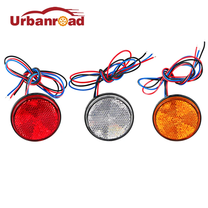 Urbanroad 1Pc Yellow Red Led Reflector Motorcycle Motorbike Round Tail Light 24 Smd Truck Side Lights Warning Lamp Car huismerk kopen in de aanbieding Urbanroad 1Pc Yellow Red Led Reflector Motorcycle Motorbike Round Tail Light 24 Smd Truck Side Lights Warning Lamp Car huismerk kopen in de aanbieding