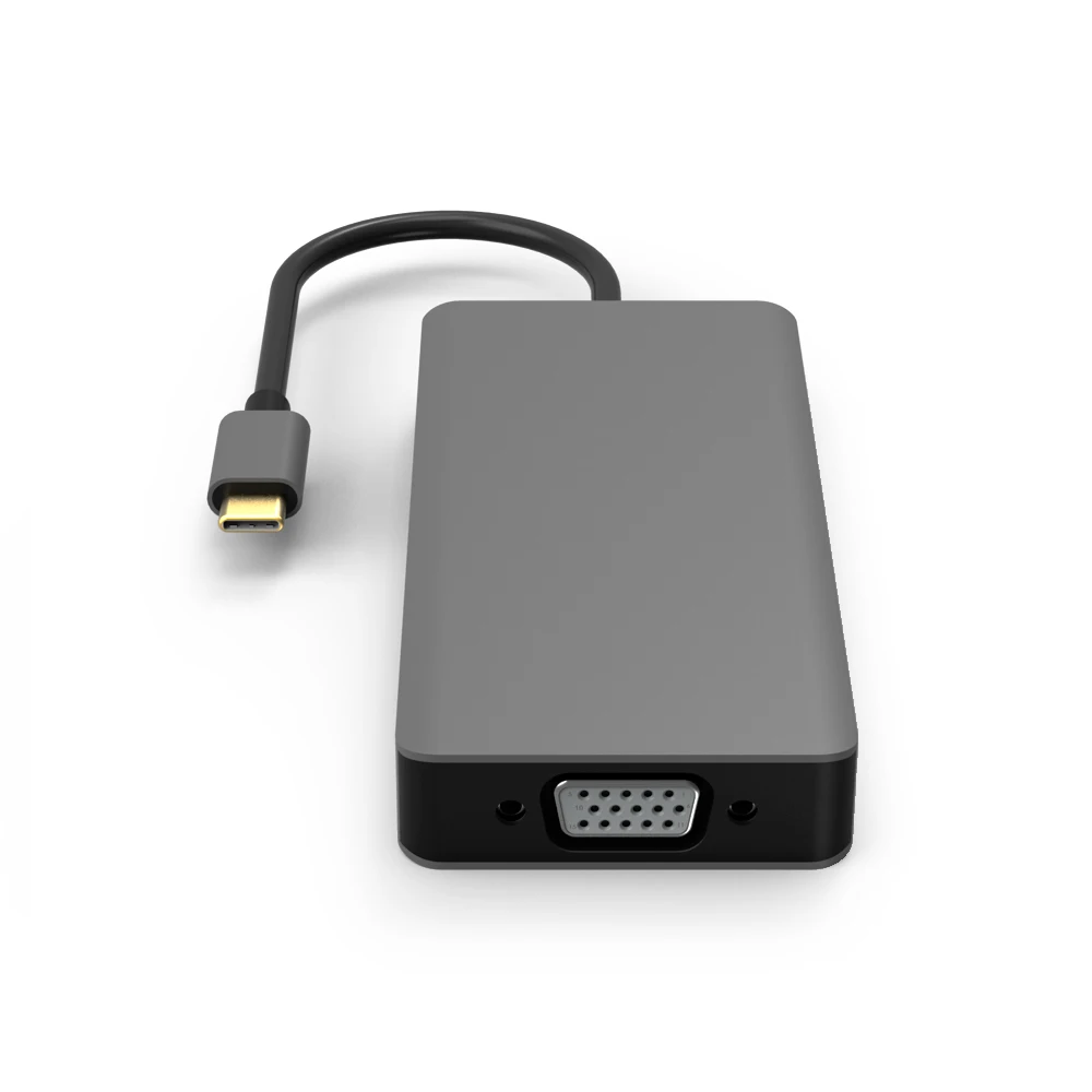 Док станция Thunderbolt 3 USB концентратор тип C в HDMI VGA 0 + конвертер SD TF карт для Apple Mac Samsung