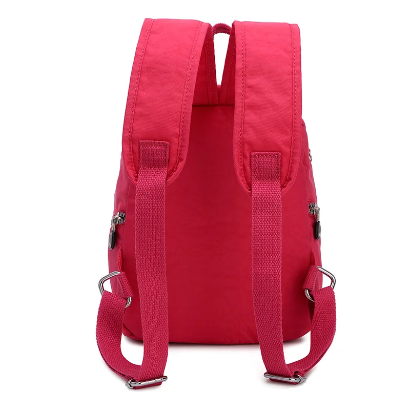 Mochila de nailon impermeable pequeña de estilo Preppy para mujer, bolso de hombro para mujer, Mochila escolar de viaje informal para mujer Mochila de nailon impermeable pequeña de estilo Preppy para mujer, bolso de hombro para mujer, Mochila escolar de viaje informal para mujer