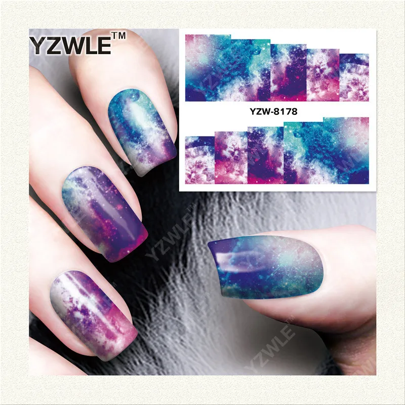 YZWLE 1 Sheet DIY Designer Water Transfer Nails Art