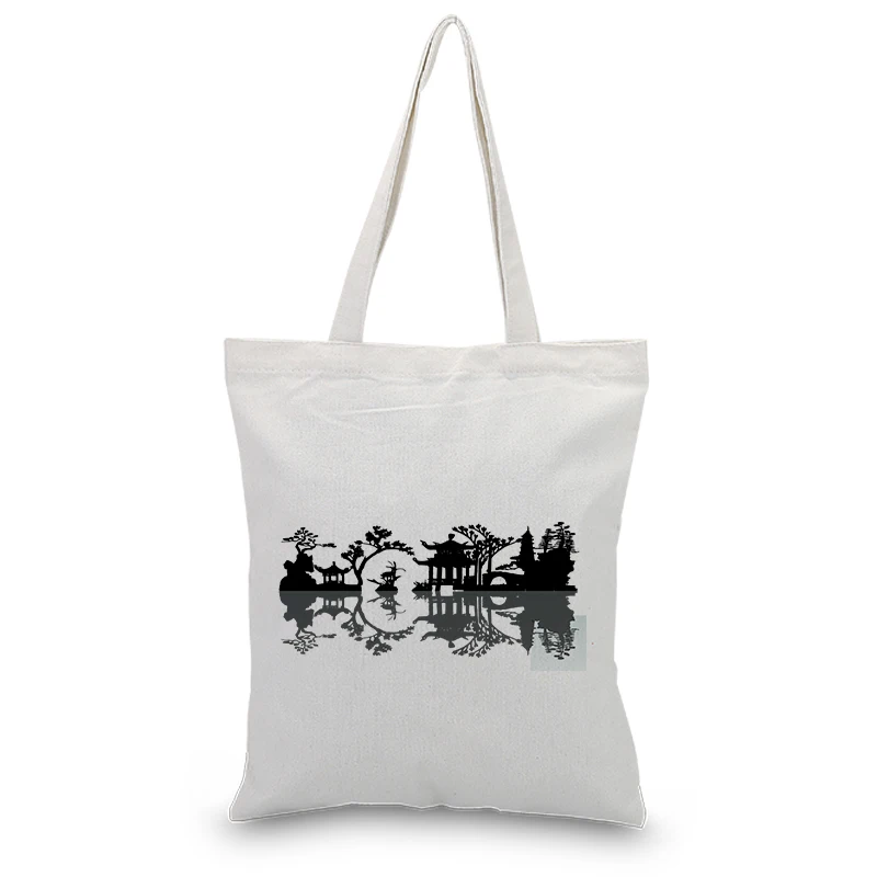 Чернил Рисование холщовые сумки вместительная сумка для покупок экологический многоразовый наплечный мешок сумка DIY печать логотип