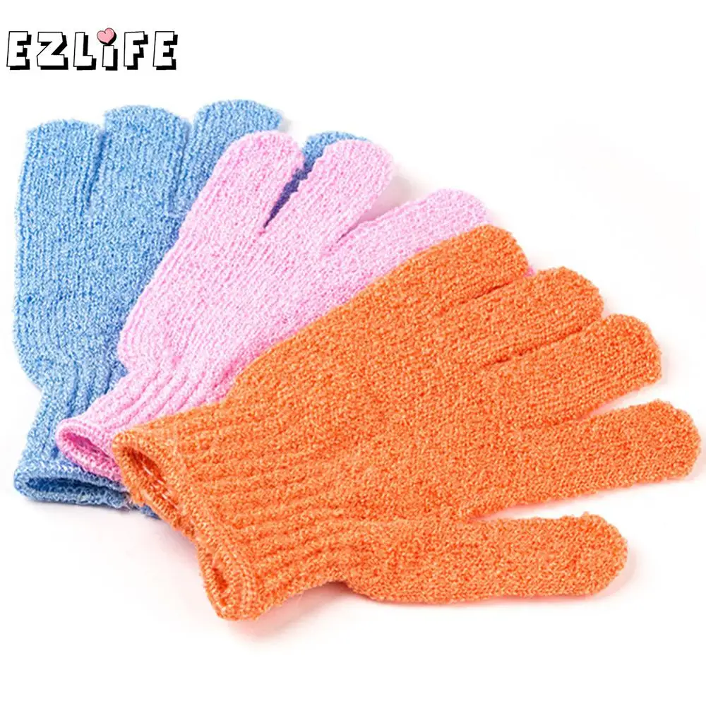 1 шт. рукавицы для душа отшелушивающие для мытья кожи Спа Перчатки для ванны пена для ванны противоскользящая Массажная очистка тела мочалка
