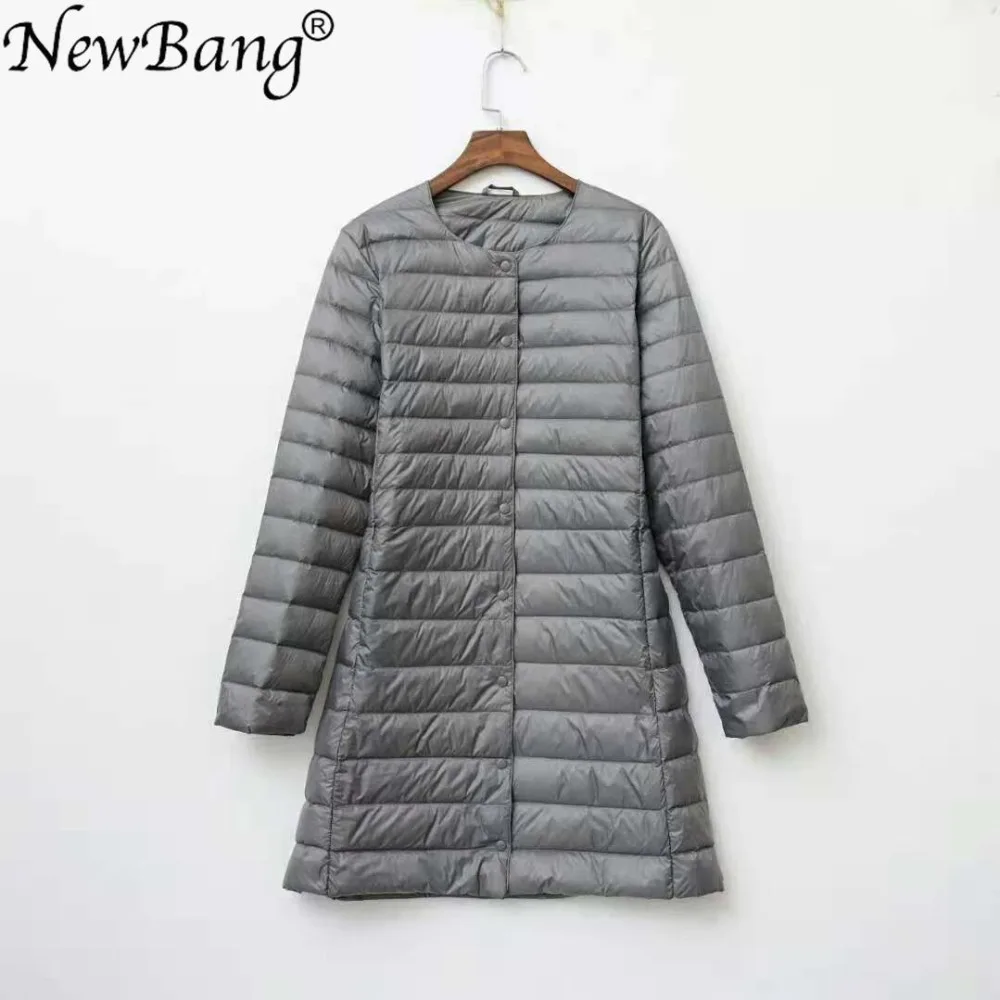 

NewBang Brand ladies Coats Ultra Light Down jacket Women Long Duck Down Jacket Female Lightweight Warm Linner Slim Portable