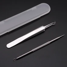 2 шт./компл. Нержавеющая сталь иголок для удаления угрей, выжать угрей инструмент артефакта набор