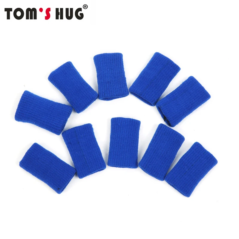 Tom's Hug Brand Elastic Finger Protect Guard 4 Colors / 10 Pcs Basketball Soccer Volleyball Finger Sports Protection Tools