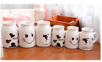 

Mug Cows illustrations ceramic cup Breakfast cup milk Children Smile Mug Trumpet couple cups 60pcs Free DHL/Fedex