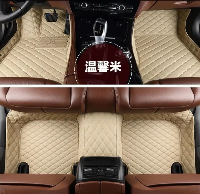

JINGHANG For BMW F30 F35 316 318 320 328 335 2012-2017 Floor Mats Auto Foot Carpets Car Step Brand New Embroidery Leather Mats