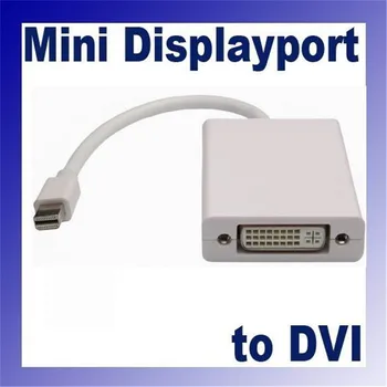 

400pcs/lot Thunderbolt Mini DisplayPort Mini Display Port mini DP to DVI Adapter Converter Cable for apple Macbook Pro Air