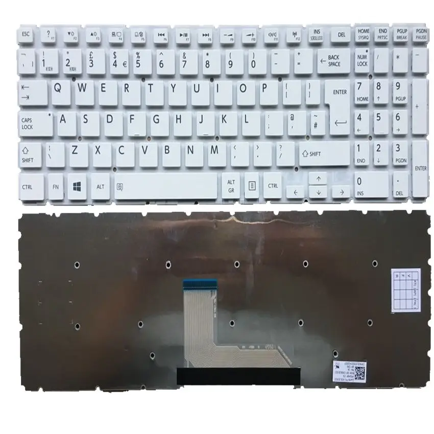 

New UK White Keyboard For Toshiba Satellite L50-B L50D-B L50T-B L55-B L55D-B L55T-B