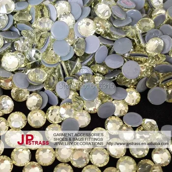

superior shiny stones of 14 cuttig facets ss20 jonquil color with 1440 pcs per pack ;shiny crystal for dancing wearing