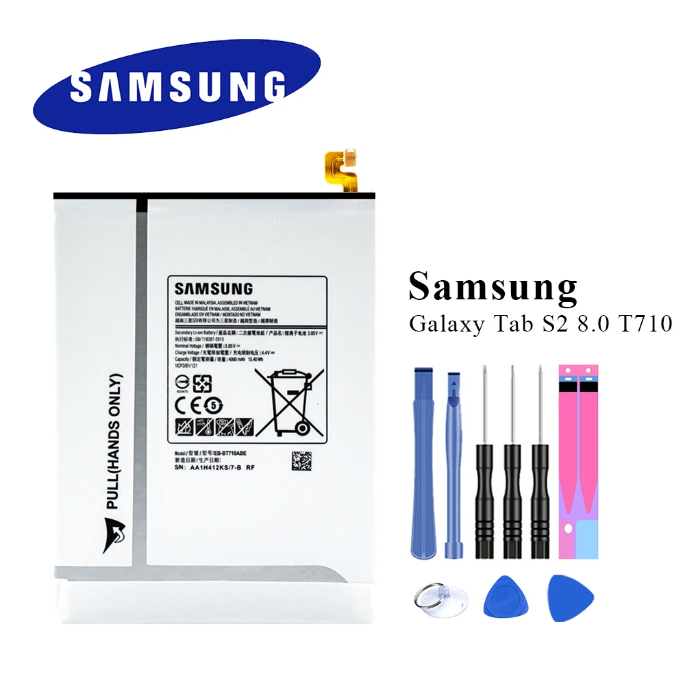 Tanie Oryginalna Samsung bateria tableta EB BT710ABE do Samsung Galaxy Tab S2 8.0 SM T710 T715 T715C T719C 4000mAh + zestaw narzędzi