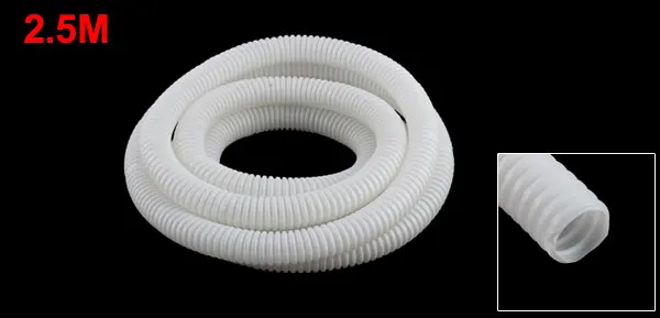 Flexible Corrugated Hose Tubing White 16x20mm 2.5M Long for Pond Pump Filter