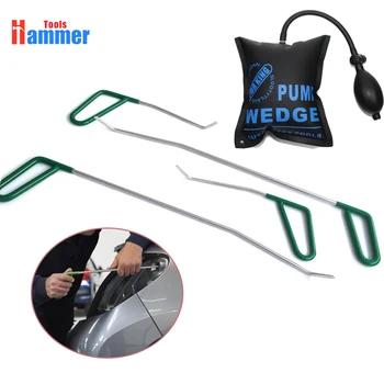 

4pcs PDR KING Rod Dent Repair Tool Car Ding Dent Repair Rod Hook Paintless Hail Removal Tool