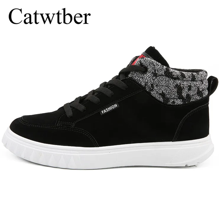 

Catwtber Handmade Men Boots Canvas Fashion Work Boots Winter Men Ankle Boots Lace-up Male Shoes Martin Boots Man Casual Shoes