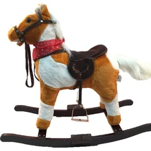 Для детей от 3 до 8 лет, механическая лошадка-качалка, музыкальная плюшевая детская игрушка, прогулочная лошадка с колесами, реалистичные звуки, лучшие подарки