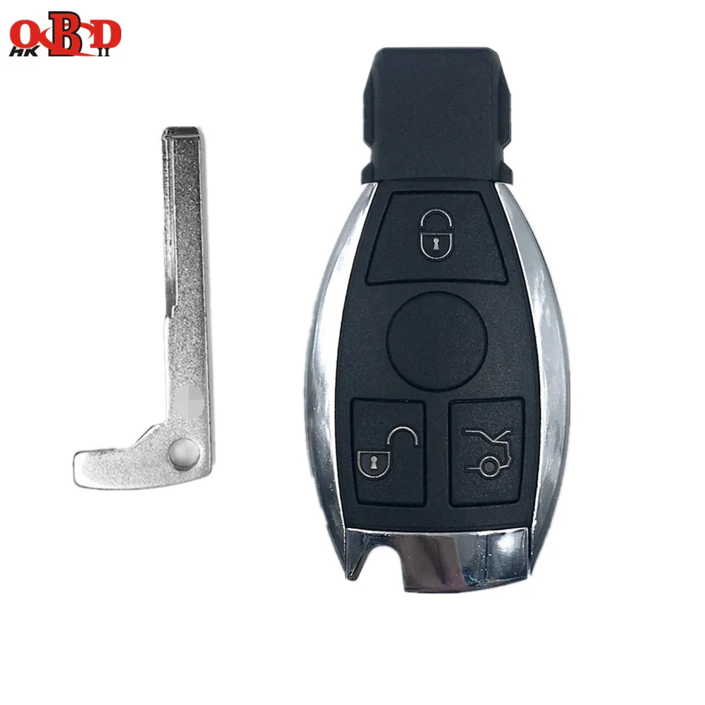 Умный дистанционный ключ HKOBDII 3 кнопки NEC BGA 315/433 МГц для Mercedes Benz MB с держателем