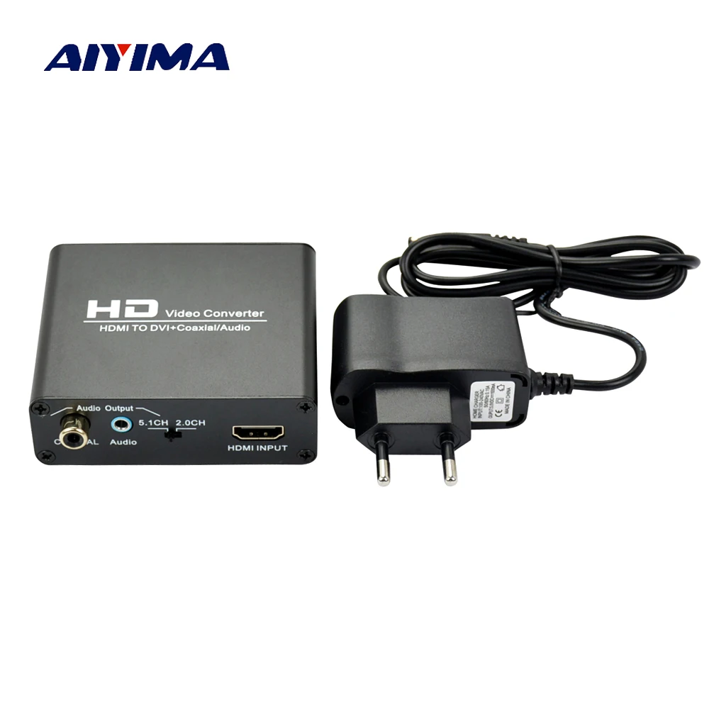 AIYIMA аудио адаптер Aeceiver HDMI к DVI HD видео конвертер Displayport конвертеры волокна