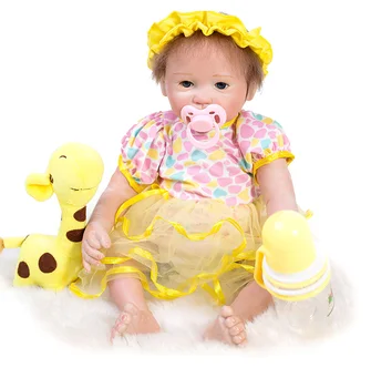 

Realtouch 18" 46cm Silicone adorable Lifelike Bonecas Baby newborn realistic magnetic pacifier bebes reborn dolls babies toy