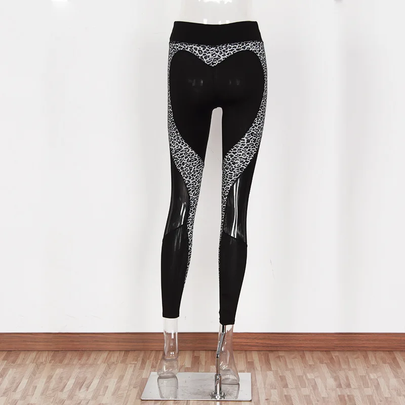 Для женщин энергии с леопардовым принтом легинсы с сеточкой и лоскутным принтом Спортивные штаны Фитнес Спортивная одежда для тренажерного зала бег тонкие обтягивающие пуш-ап сексуальные брюки для йоги