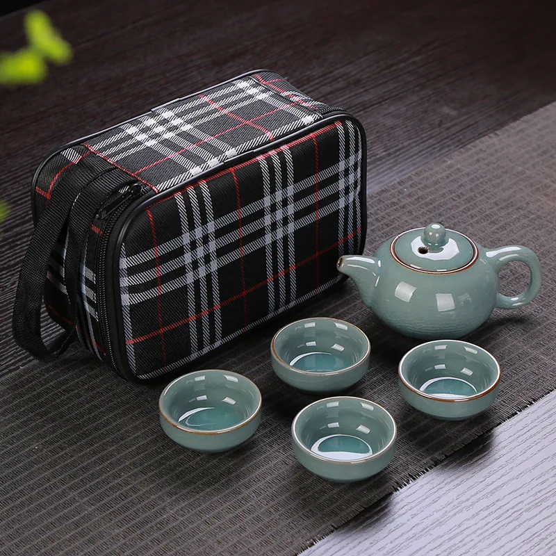 Yixing tea set teapot china glaze Car travel portable package ceramic