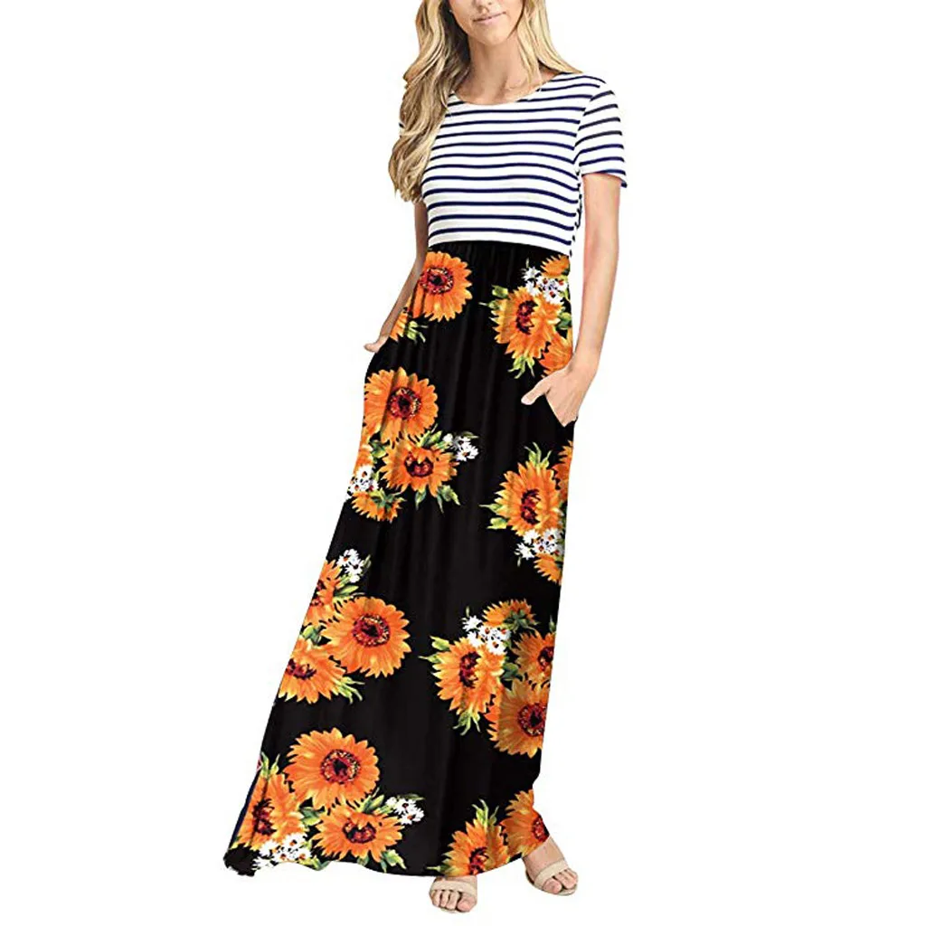 plus size sunflower maxi dress