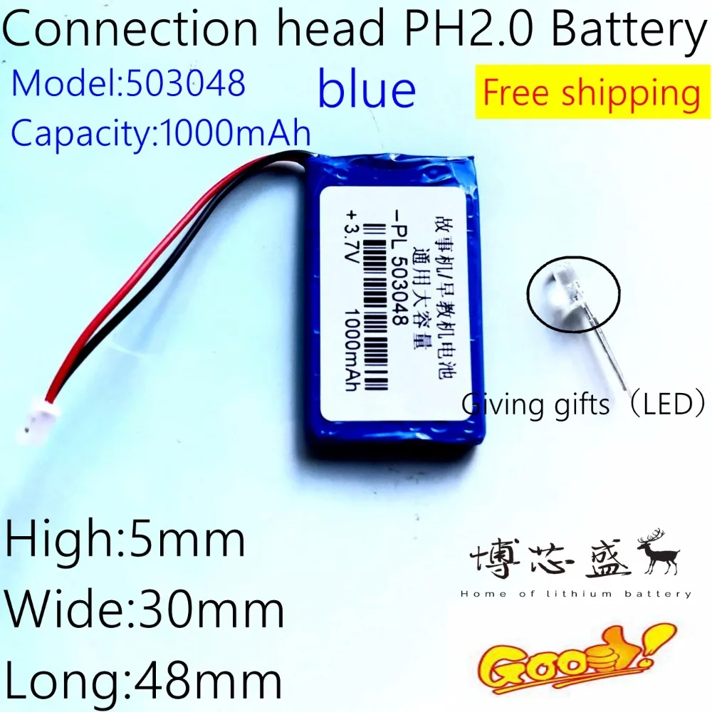 3,7 В 1000 мАч Батарея 503048 литий-полимерный Перезаряжаемые Батарея Li Po li ion для Mp3 DVD Камера gps bluetooth электроника история
