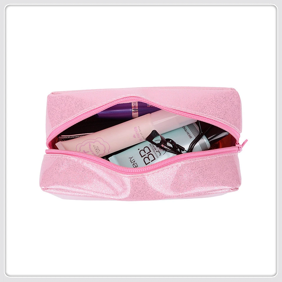 Освего Макияж сумка Для женщин из искусственной кожи с надписями «Pink» Макияж сумка моды большой органайзер для поездок производства косметичка Для женщин