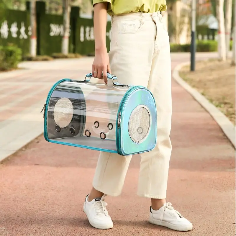 

Breathable Clear Pet Carrier Handbag Shoulder Crossbody Bag for Small Dog Cat