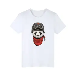 Китайский панда хлопок Лето Панк футболка Для женщин короткий рукав и футболка для женщин; Большие размеры 4XL в топы для девочек и Футболки