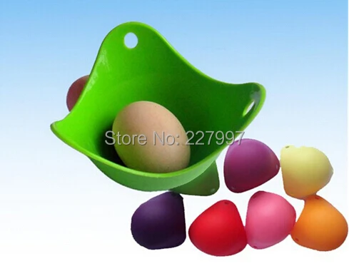  Free Shipping 1000pcs/lot 100% food grade silicone egg cooker silicone egg poacher pod high quality  