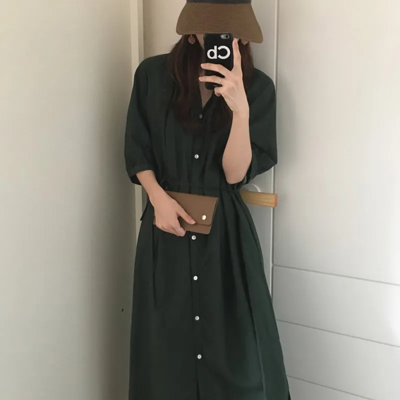 Vestidos, женское летнее повседневное однотонное тонкое платье с коротким рукавом, Модное Длинное Стильное женское офисное платье с разрезом сбоку, Vestidos Femininos