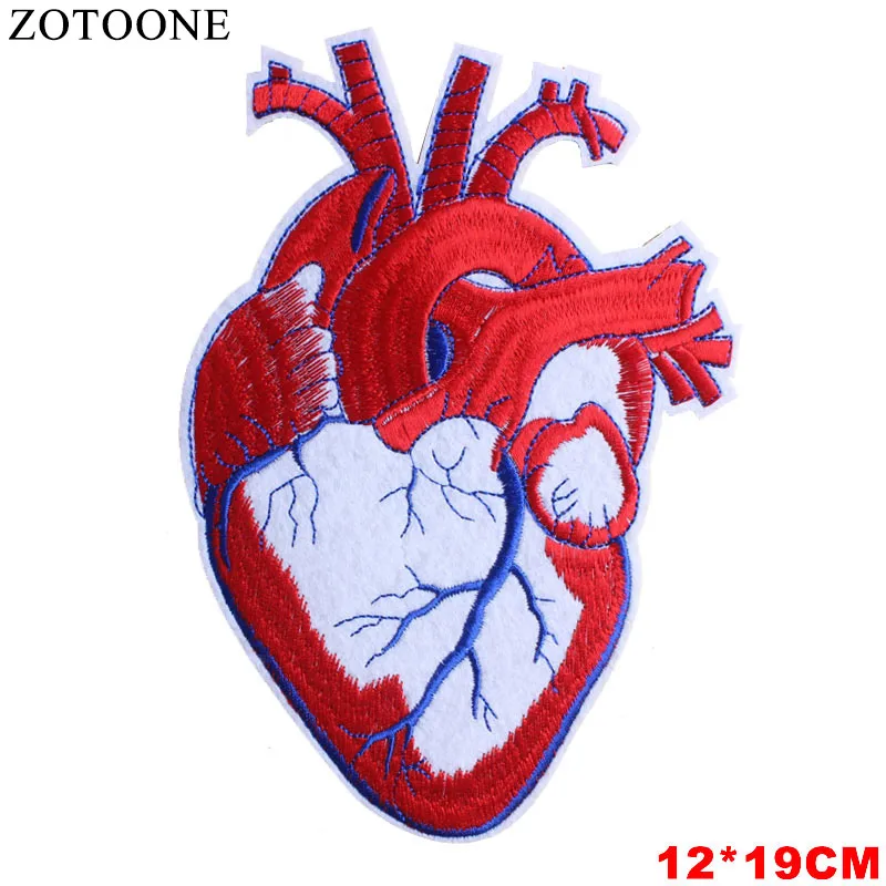 ZOTOONE анатомическая нашивка с сердечками нашивки для вышивки наклейки на рюкзак на одежду железные тактические заплатки DIY