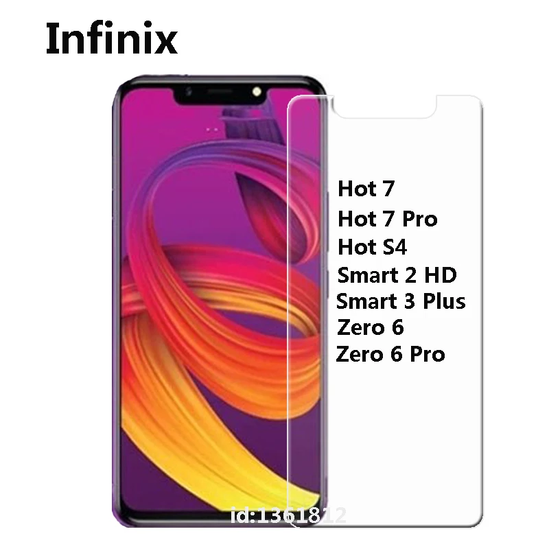 For Infinix Hot 7 Pro S4 Zero 6 Tempered Glass Screen Protector Filme Telephone Smart 2 HD 3 Plus 9H | Мобильные телефоны и