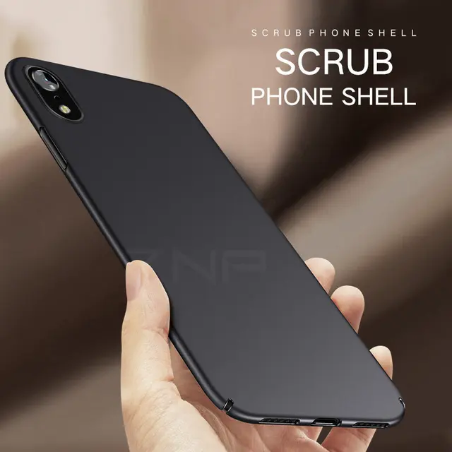 Best Offers ZNP Luxury Hard Back PC Case For iphone X XR XS Max Slim Matte Full Cover Phone Case For iphone XS Max XR X 10 Protective Case