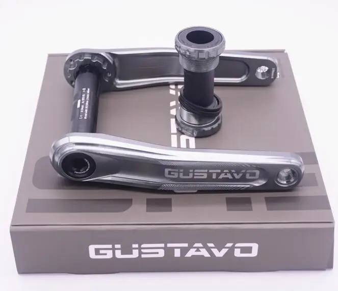 GUSTAVO GXP горная велосипедная кривошипная система для GXP или 104BCD цепная система Crank long: 170/175 мм - Цвет: gray Crank and axis