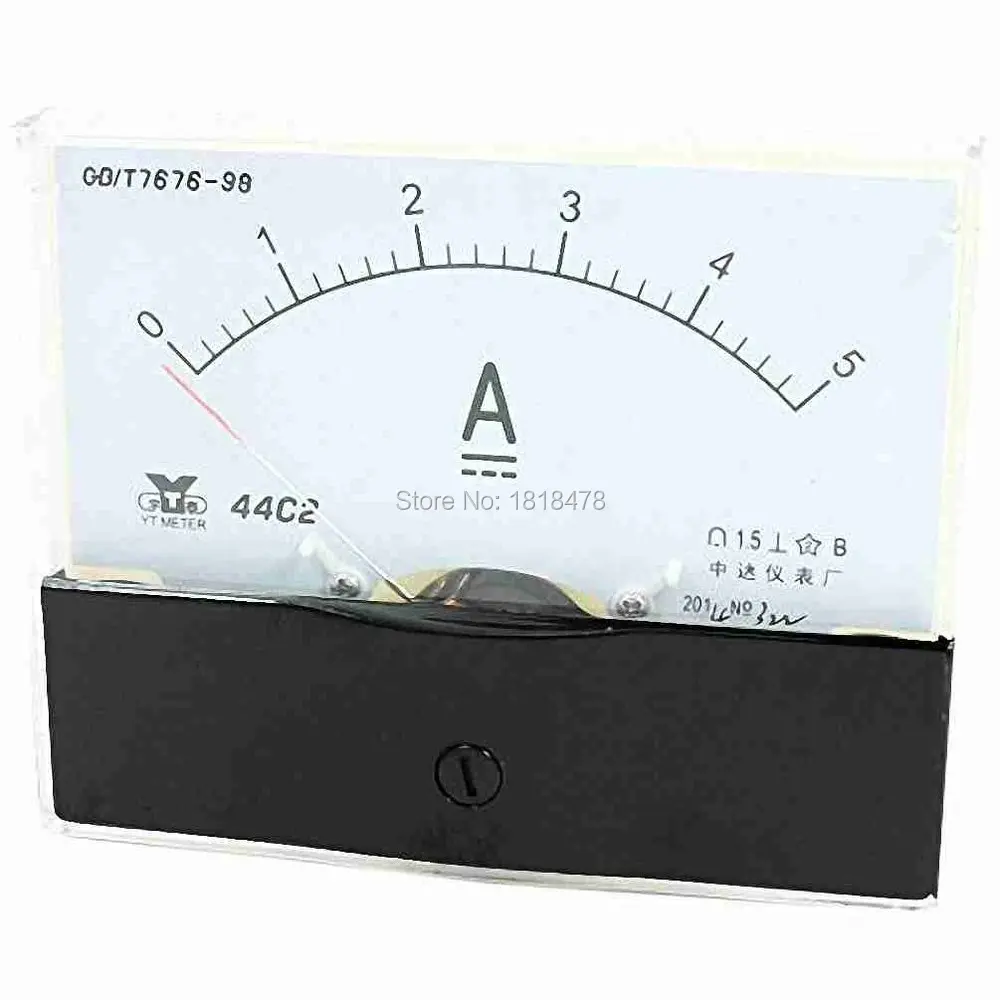 

44C2 1A 2A 3A 10A 15A 2A0 0-5A DC Analog Panel Ammeter Gauge Tester DC 0 - 5A Measuring Range 44C2