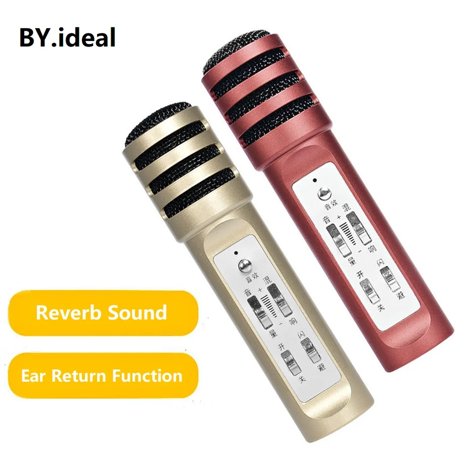 

Professional Studio Computer Condenser Microphones for Video Recording & Karaoke Handheld Wired Mini Mobile Phone Microphone