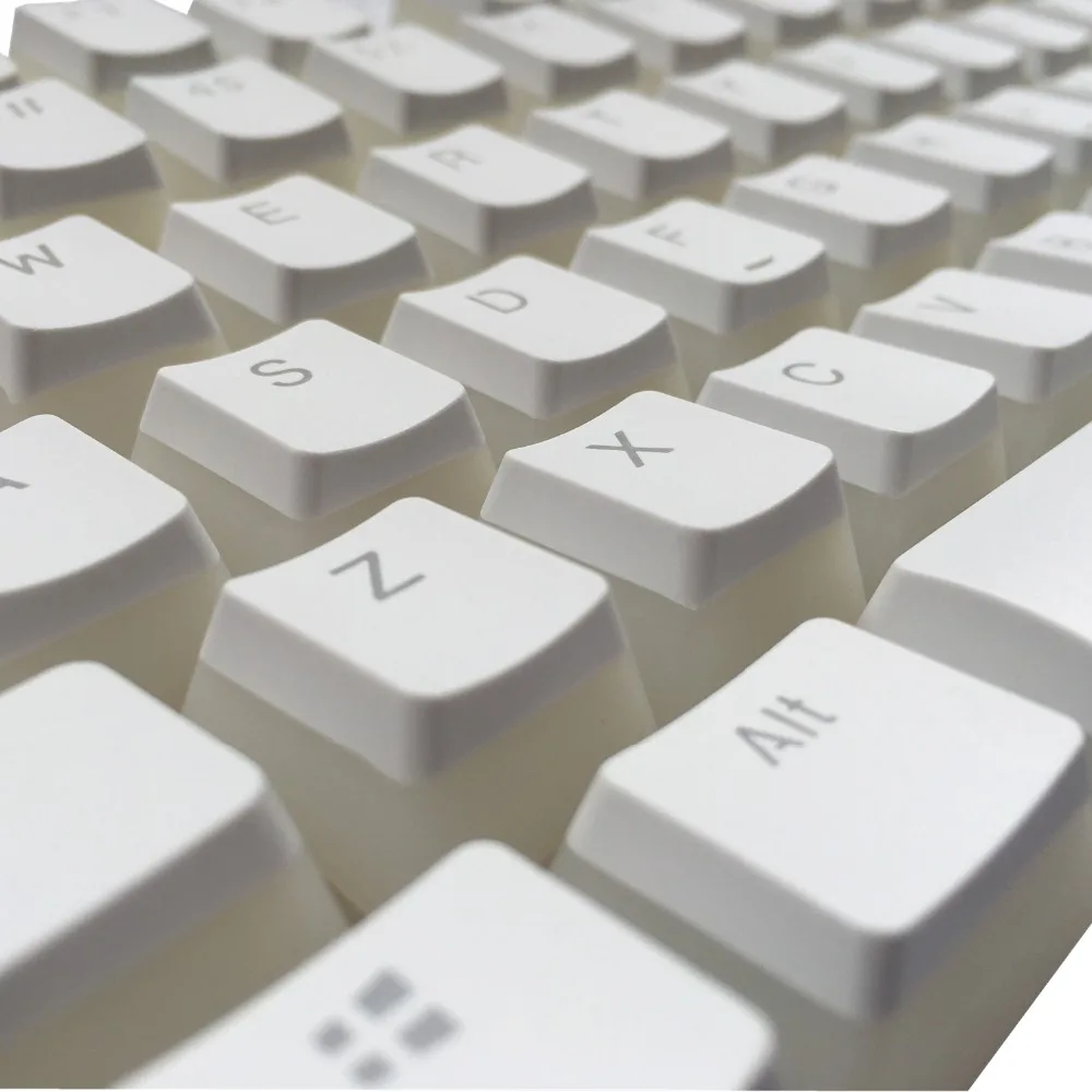 Клавиши для клавиш PBT с белым пудингом подсветка Doubleshot ANSI ISO держателем 60%/87 TKL/104/108