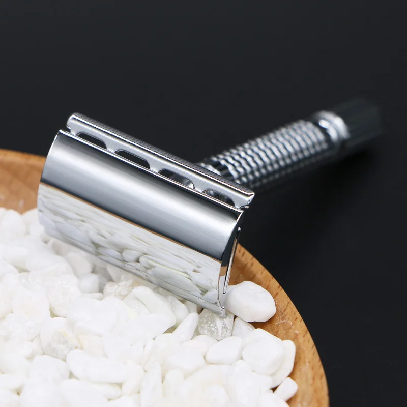 HAWRAD Men's Stainless Steel Razor Double Edge Safety Razor 1 Handle 10