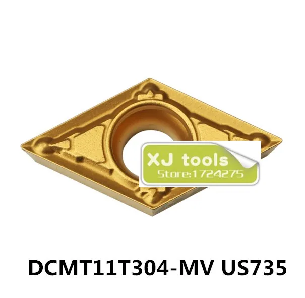 Free shipping 10pcs DCMT11T304-MV US735/DCMT11T308-MV US735 carbide inserts for SDJCR/SDACR Turning Blades Stainless Steel | Инструменты