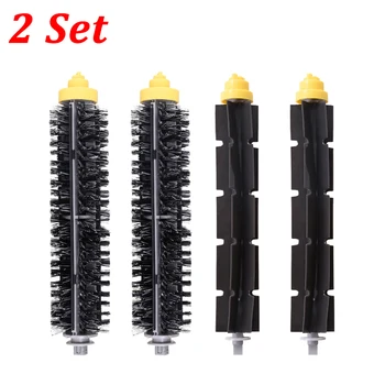 

2 x Bristle Brush 2 x Flexible Beater Brush for iRobot Roomba 600 700 Series Vacuum Cleaning Robotic Replacement Accessory