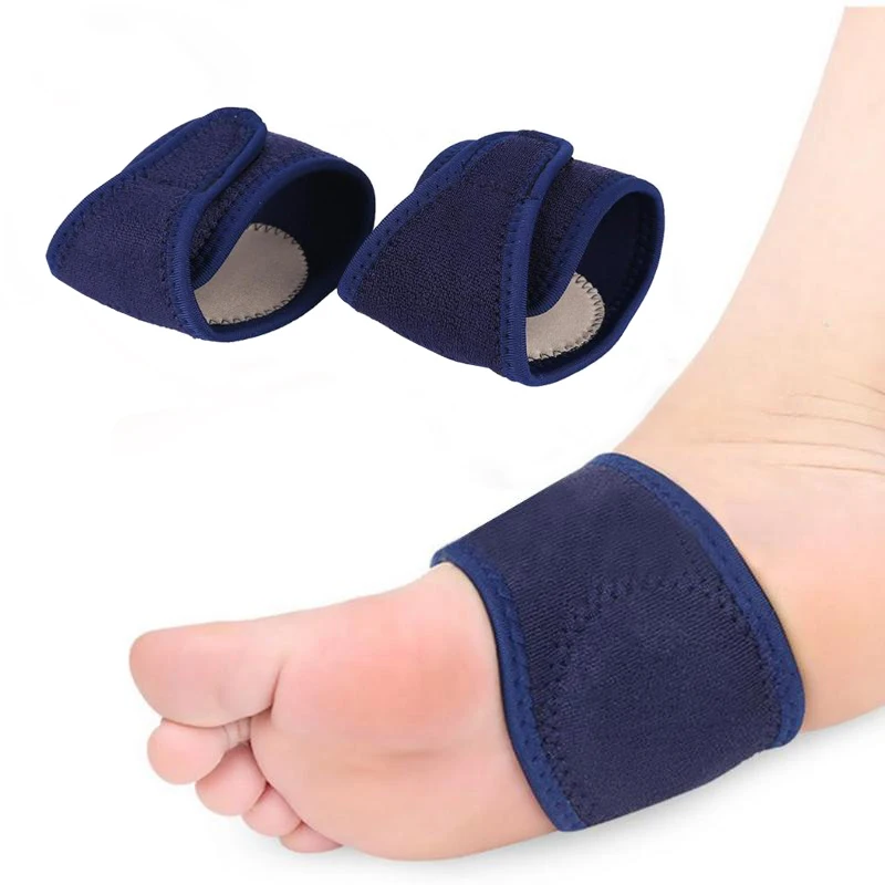 2pcs/pair Blue Breathable Sponge Pad Foot Arch Bandage Flatfoot Massage