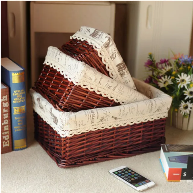 Aliexpress.com: Comprar Mimbre tejido de cesta cosmética caja de