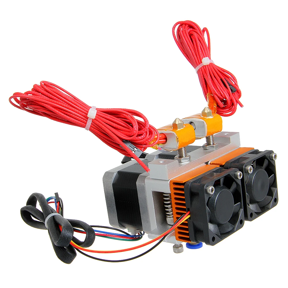 0 3 мм сопло двойной головки MK8 экструдер для Reprap 3D принтера 1 75 нити|nozzle extruder|extruder for
