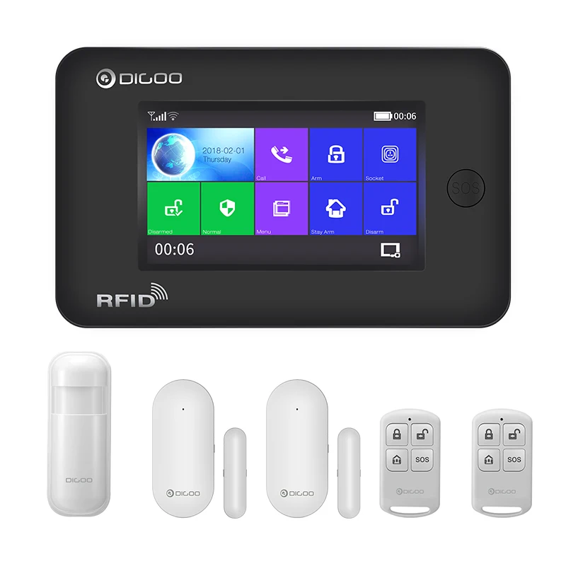 Digoo DG-HAMA Touch Screen 433MHz GSM WIFI DIY Smart Home Security Alarm System Kits Upgrade Compatible with Alexa VS DG-Hosa Digoo DG-HAMA Touch Screen 433MHz GSM WIFI DIY Smart Home Security Alarm System Kits Upgrade Compatible with Alexa VS DG-Hosa
