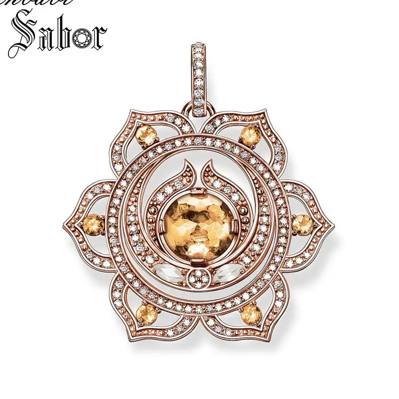 

Pendant SPLENIC CHAKRA 925 Sterling Silver For Women Girls Bohemia Jewelry Gift Lucky Pendant Fit Link Necklace thomas