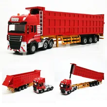 1: 50 Инженерная модель грузовика-контейнеровоза из сплава полуприцеп самосвал металлический грузовой логистический автомобиль игрушки